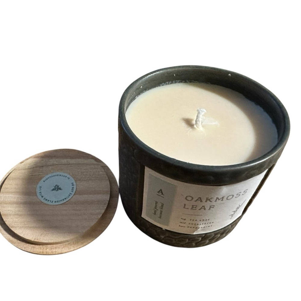 New Anthropologie Hive and Wick Ceramic Candle: Oakmoss Leaf - Picture 2 of 9